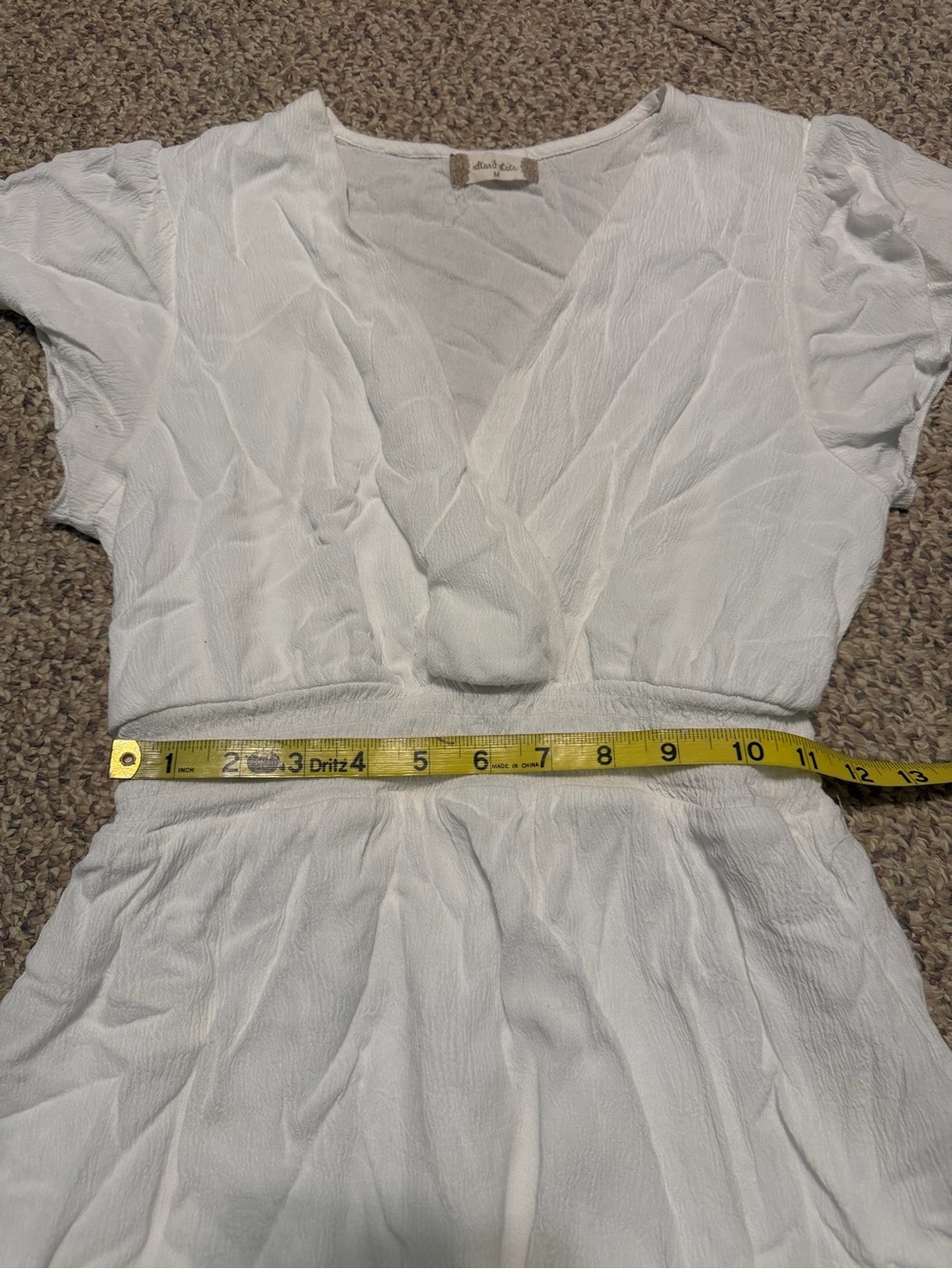 Altar'd State White Ruffle Tiered V-Neck Dress - Picture 4 of 7